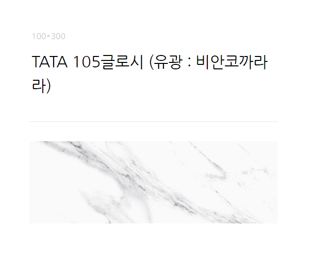 TATA 105글로시 100*300각/유광/33장 벽타일