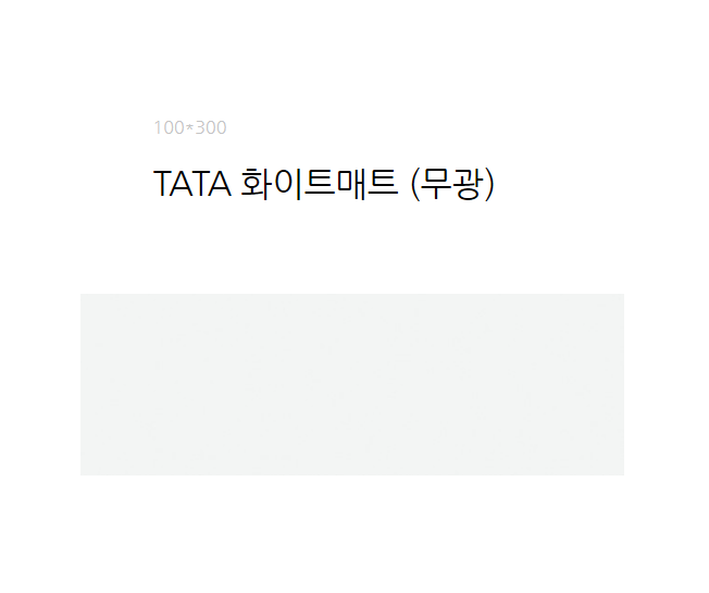 TATA 화이트매트 100*300각/무광/33장