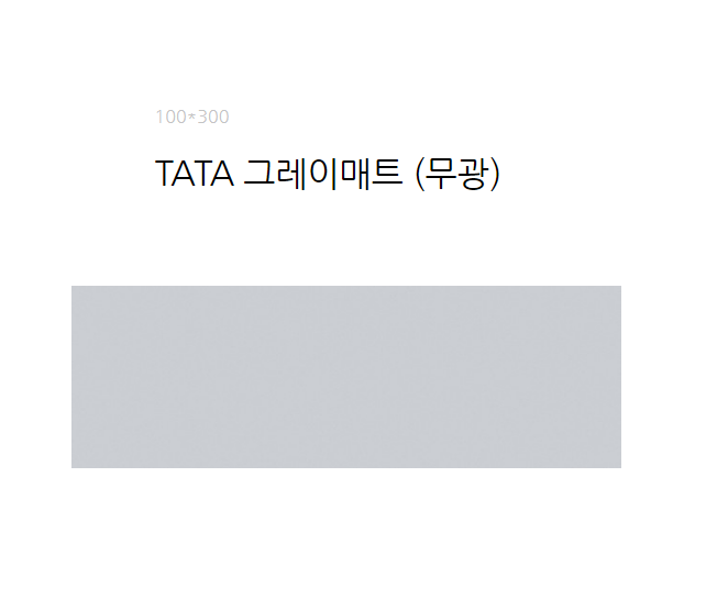 TATA 그레이매트 100*300각/무광/33장